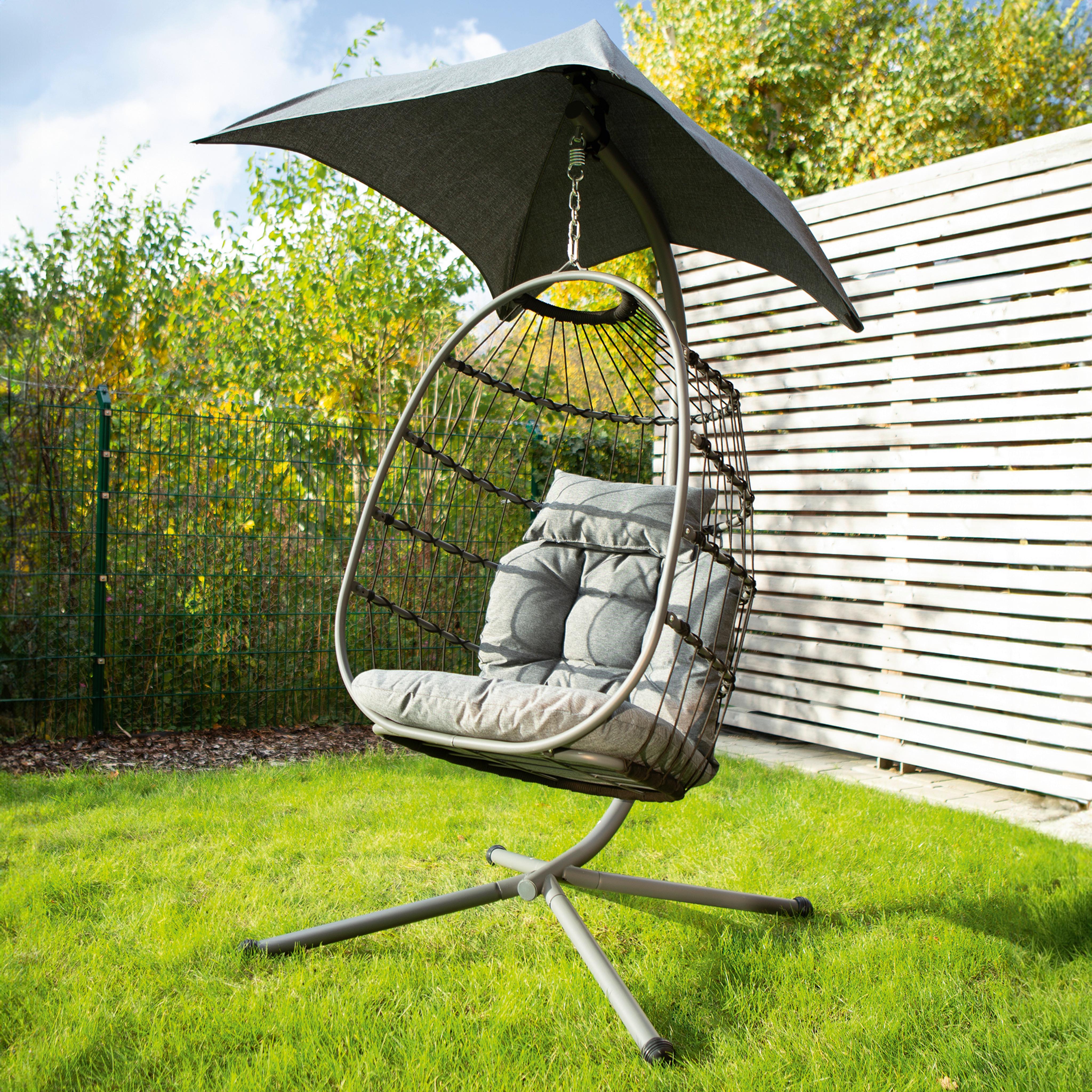 Viseči Stol Hoberg, Siva - siva, Basics, kovina - TV - Unser Original