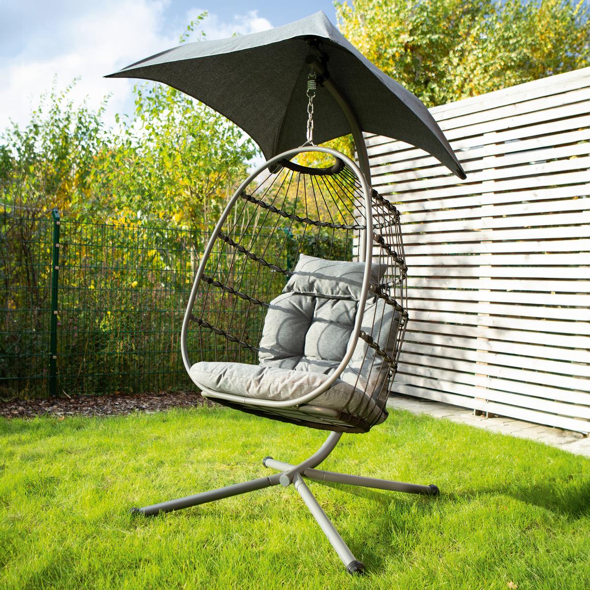 Viseči Stol Hoberg, Siva - siva, Basics, kovina - TV - Unser Original