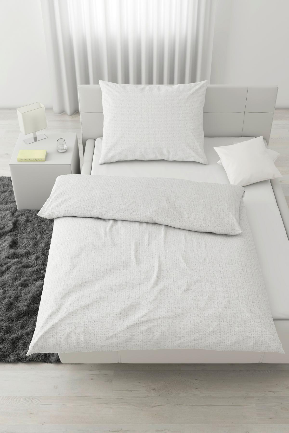 BETTWÄSCHESET GISI - Weiss, Konventionell, Textil (160/210cm) - Modern Living