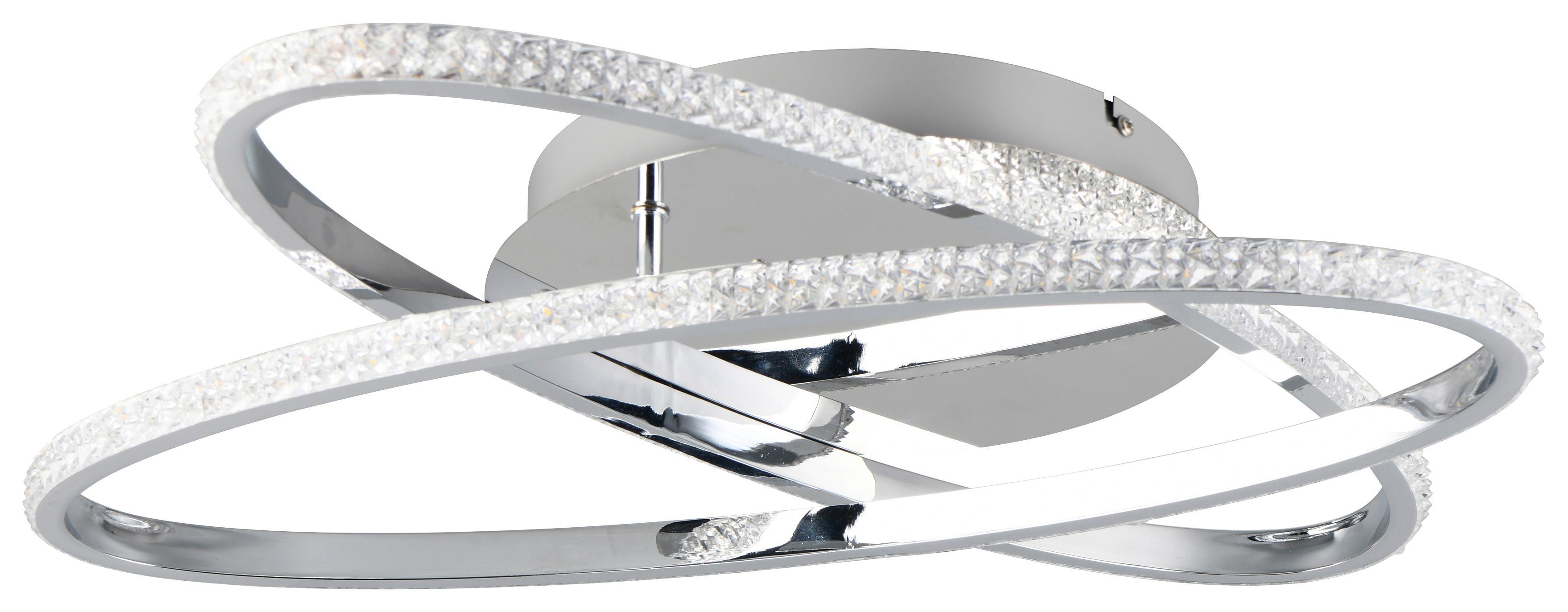 LED-Deckenleucte Lane Chromfarbe max. 27 Watt - Chromfarben, KONVENTIONELL, Metall (58/58/9cm)