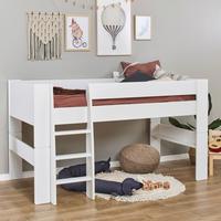 Hochbett PURE Weiß ca. 90x200 cm - Naturfarben/Weiß, MODERN, Holz/Holzwerkstoff (90/200cm) - MID.YOU