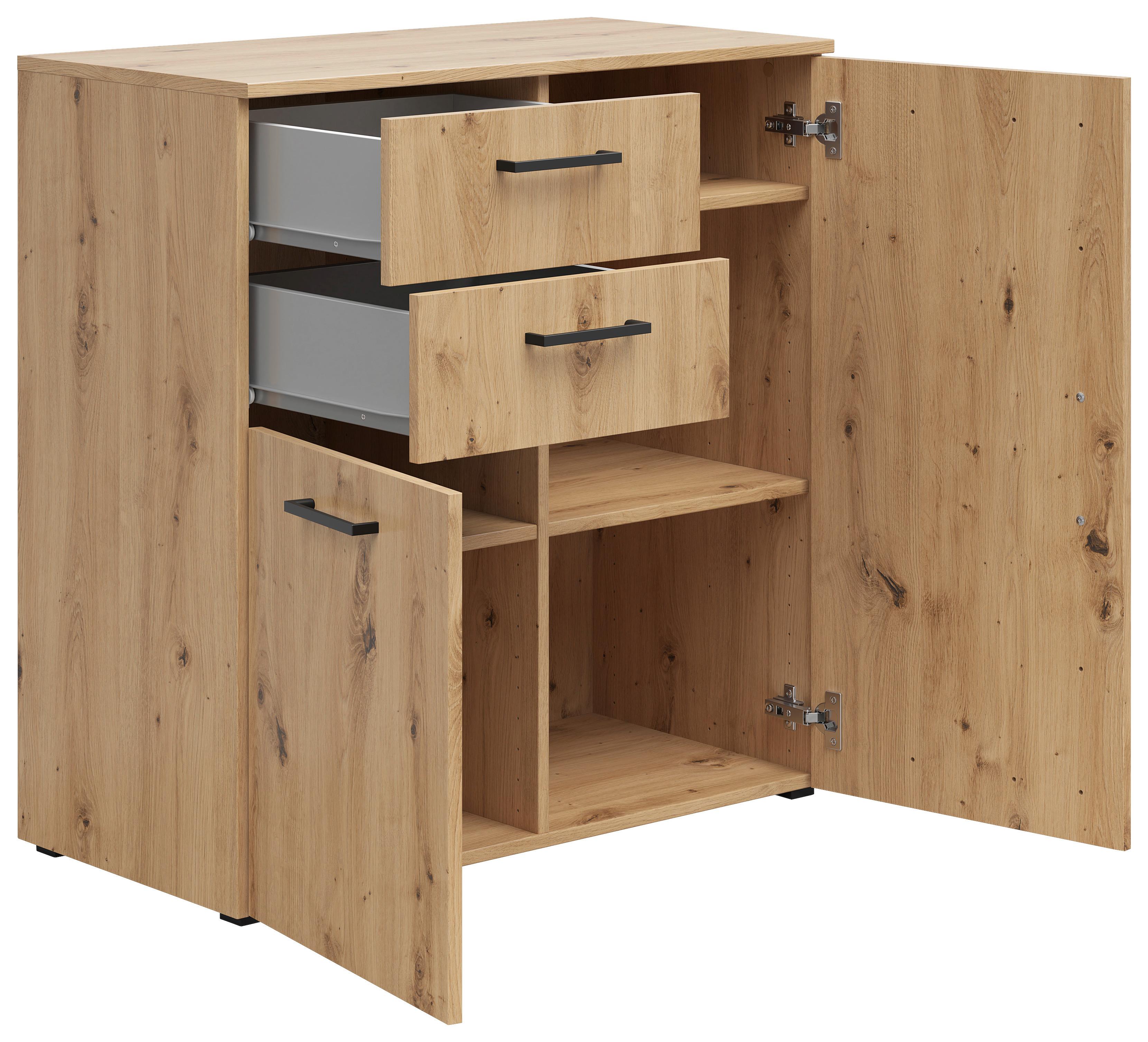 Comodă MULTI - stejar Artisan, Modern, material pe bază de lemn (80/83/40cm) - Modern Living