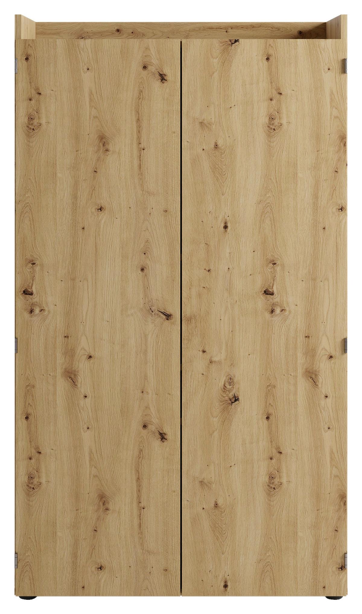 SEKRETÄR JANNE - Schwarz/Eiche Artisan, MODERN, Holzwerkstoff/Kunststoff (80/40/141cm) - MID.YOU