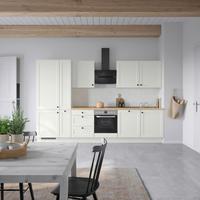 Küchenblock Cascada High m. Geräten Weiß - Eichefarben/Schwarz, MODERN, Holzwerkstoff/Metall (330cm) - Nobilia