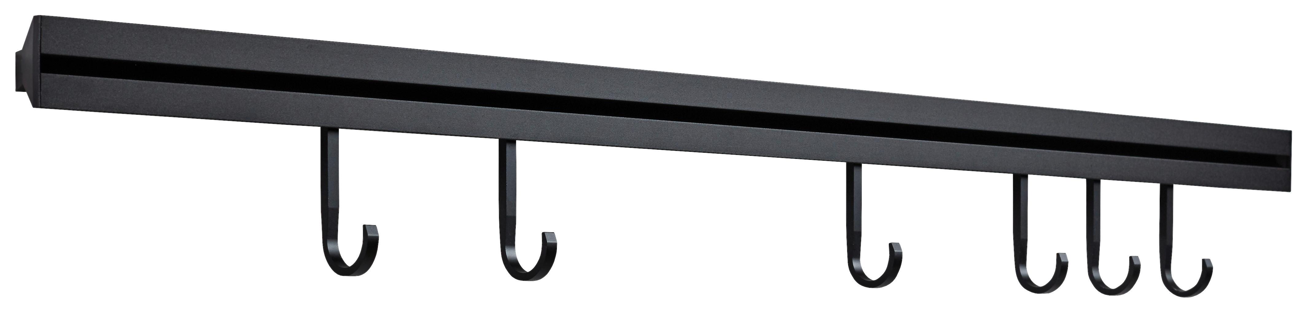 Küchenreling Sistant Schwarz inkl. Beleuchtung - Schwarz, MODERN, Metall (90cm) - Sistant