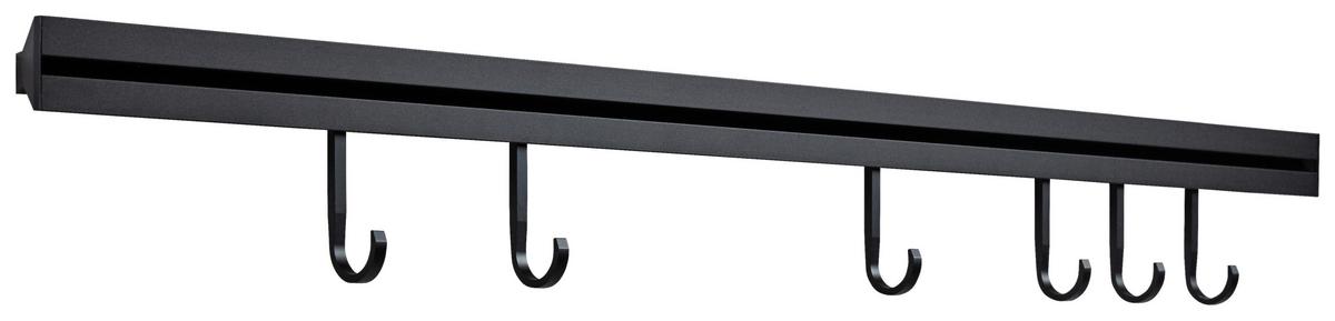 Küchenreling Sistant Schwarz inkl. Beleuchtung - Schwarz, MODERN, Metall (90cm) - Sistant