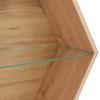 ÉTAGÈRE MURALE EDGE -TOP- -BASED/SB- - chêne artisan, MODERN, matériau en bois/verre (51/44/19cm) - Based