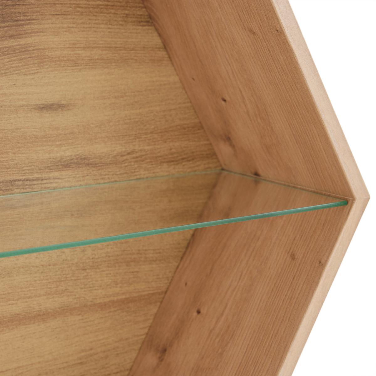 Etajeră de perete EDGE - stejar Artisan, Modern, material pe bază de lemn (51/44/19cm) - Modern Living