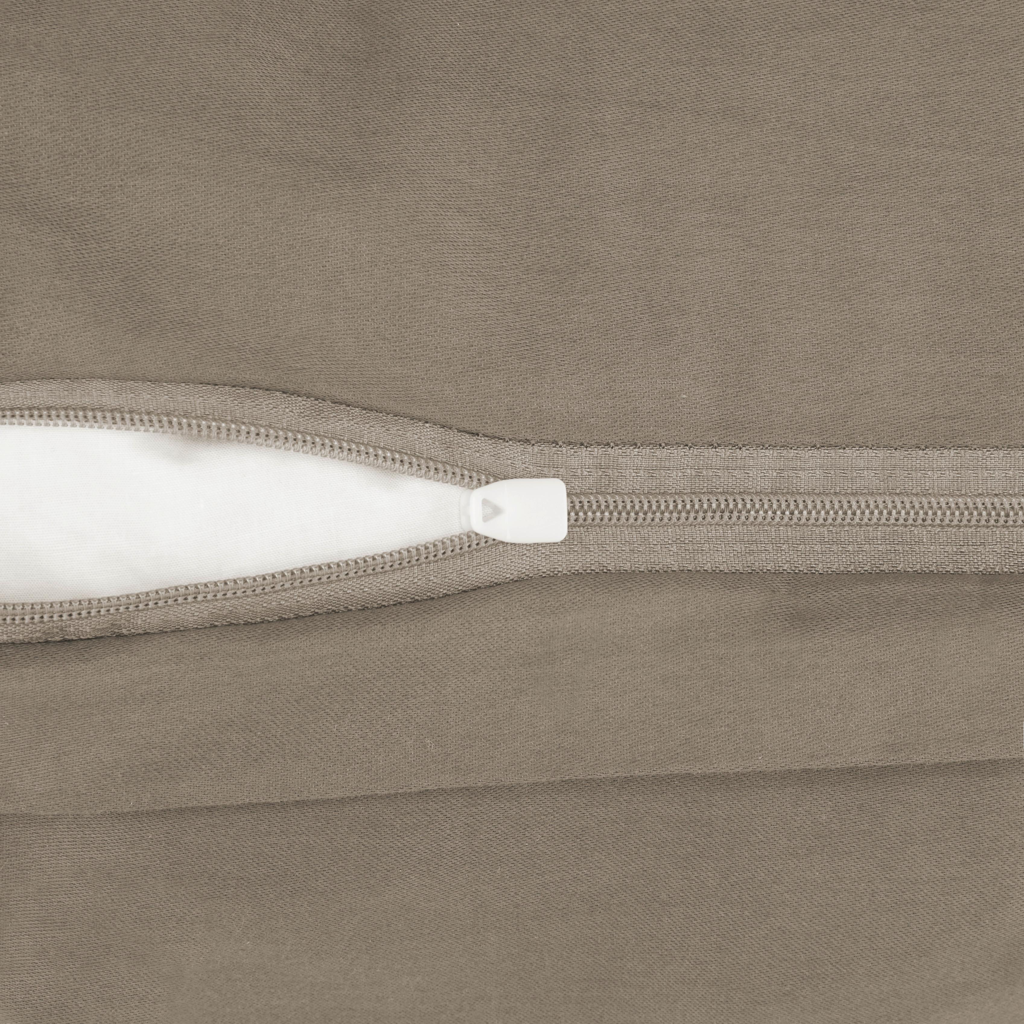 Kissenhülle Bio-Eva Uni in Taupe ca. 40x80cm - Taupe, MODERN, Textil (40/80cm) - ecoTree
