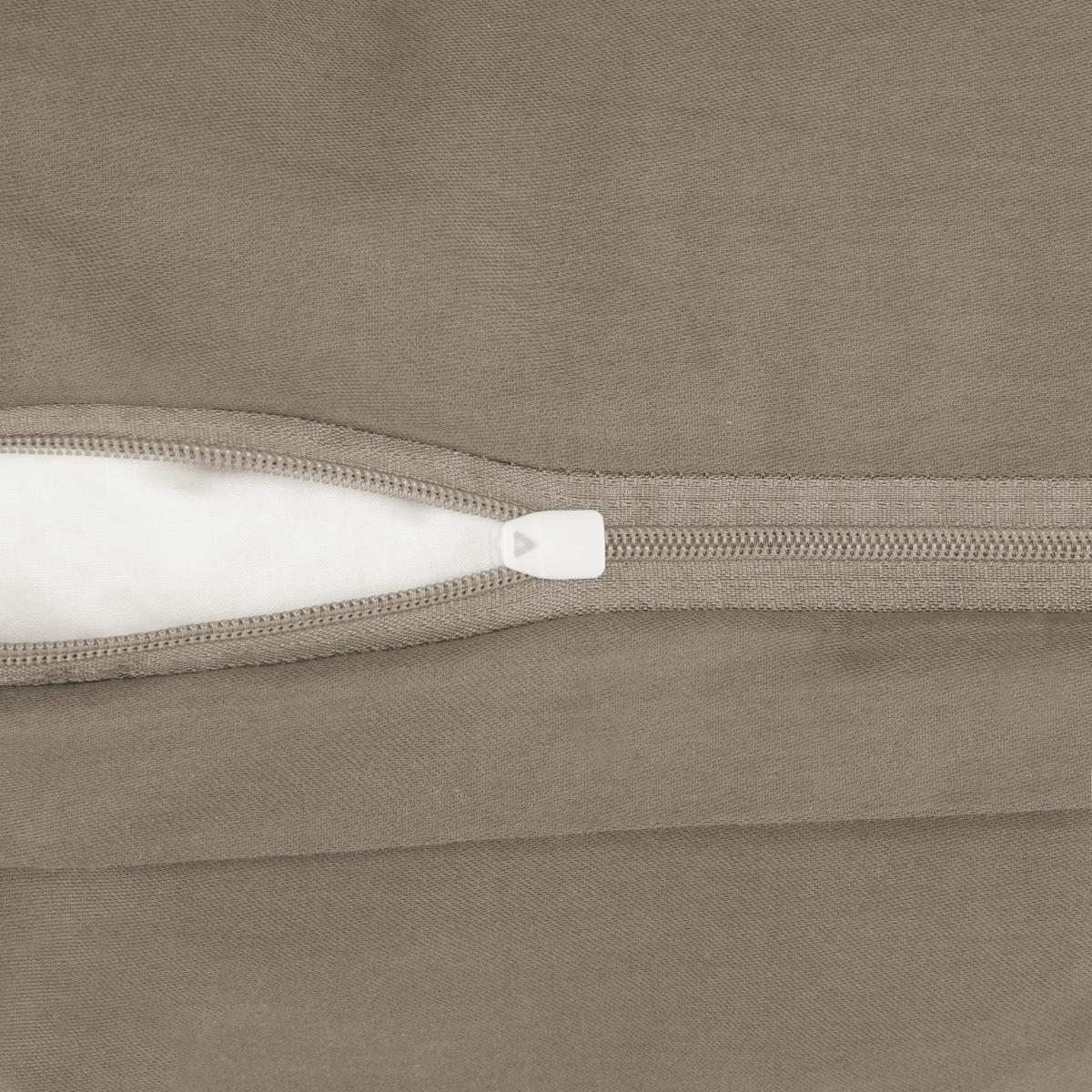 Kissenhülle Bio-Eva Uni in Taupe ca. 40x80cm - Taupe, MODERN, Textil (40/80cm) - ecoTree