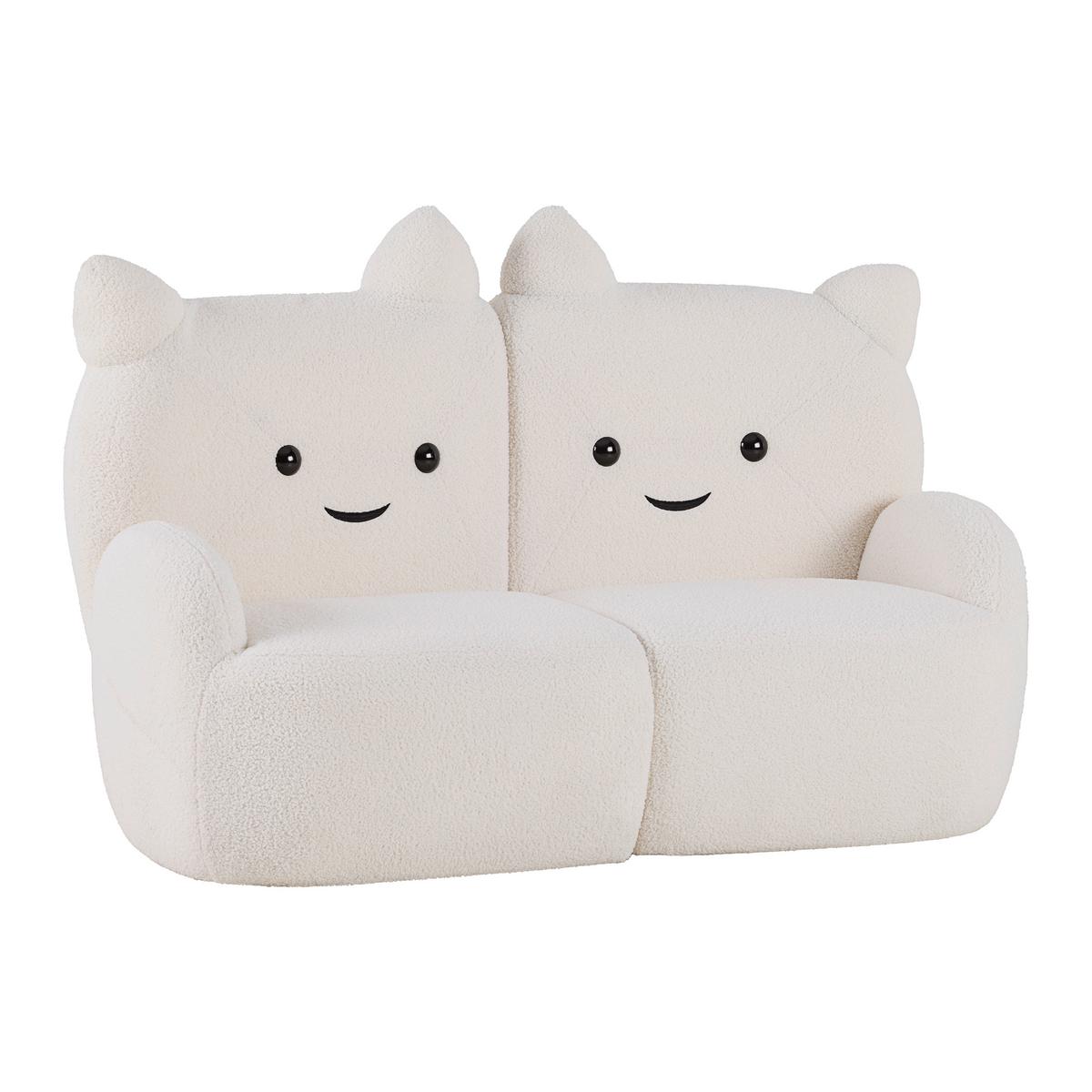 Sofa Kitti - bijela, Romantično / ladanjski, drvo/tekstil (121/78/58cm) - Premium Living