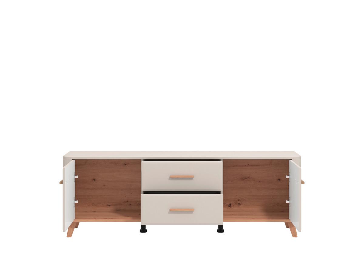 Tv Elem Darwen - kasmírszínű/tölgyfa színű, Modern, műanyag/faalapú anyag (154/52/40cm)