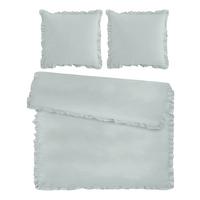 Bettwäsche Rüschen XXL Mineralblau ca. 200x200cm - ROMANTIK / LANDHAUS, Textil (200/200cm) - Modern Living