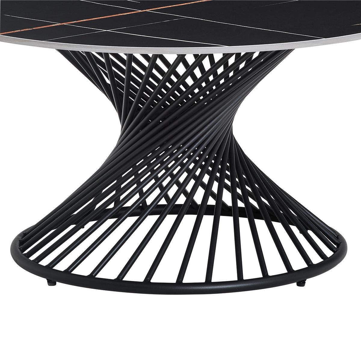 STOLIK KAWOWY MATHEO - czarny, Design, metal/ceramika (80/80/43cm) - MID.YOU