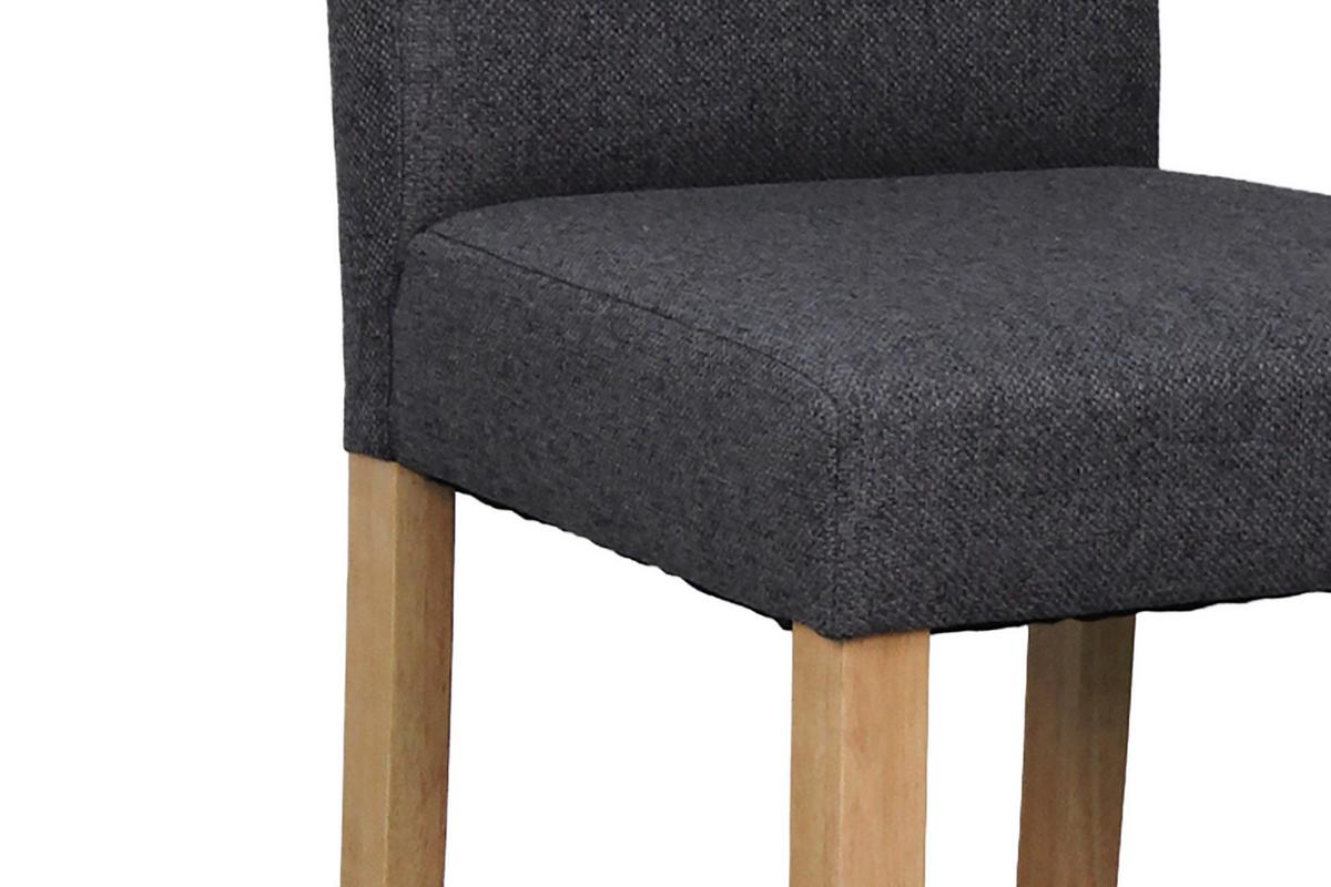 STUHL-SET ELIAS - Dunkelgrau/Schwarz, MODERN, Holz/Textil (47/99,5/60cm) - MID.YOU