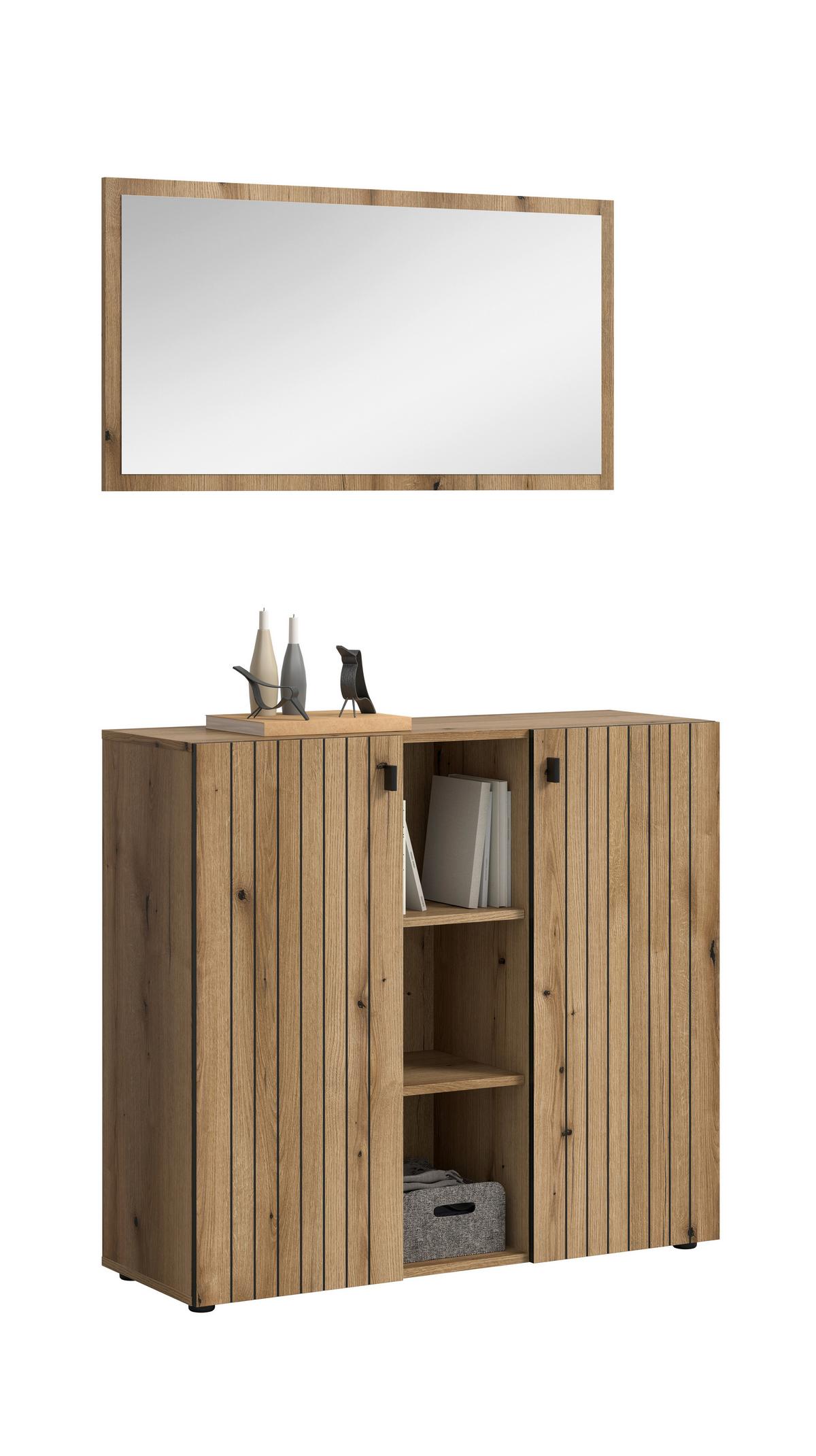 GARDEROBE STATION - Eichefarben, Design, Holzwerkstoff (106/192/37cm) - MID.YOU
