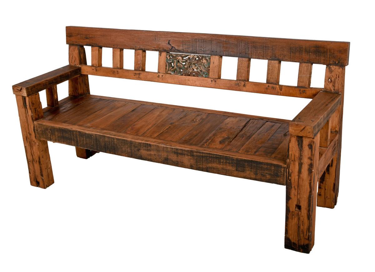 Gartenbank Sumba Teak 4-Sitzer - Dunkelbraun, Basics, Holz (180/90/54,5cm) - Gardenson