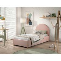Kinder-/Juniorbett MOON Rosa ca. 90x200 cm Bouclé - Naturfarben/Rosa, ROMANTIK / LANDHAUS, Holz/Textil (90/200cm) - Vipack