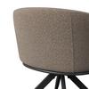CHAISE ACCOUDOIRS NELA - noir/marron, MODERN, métal/textile (62/77/62cm) - Bessagi Home