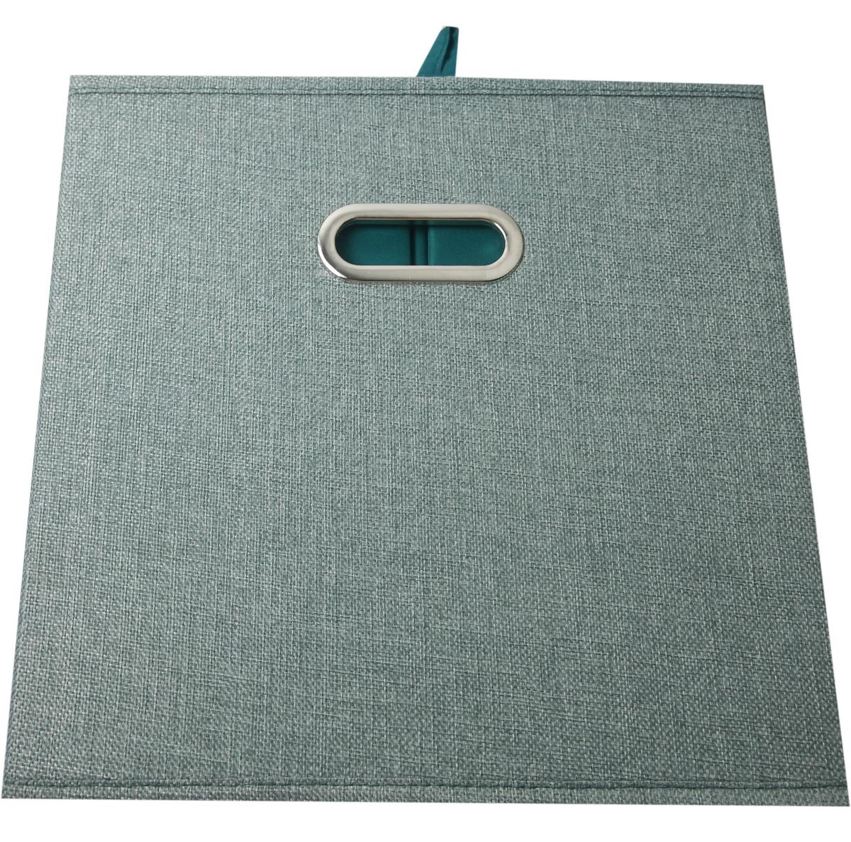 Összehajtható Doboz Bobby - zöld, Modern, karton/textil (33/32/33cm) - Premium Living