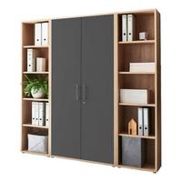 AKTENSCHRANK OFFICE EDITION - SW SET 3 - Anthrazit/Sonoma Eiche, MODERN, Holzwerkstoff (172,6/185,6/33cm) - MID.YOU