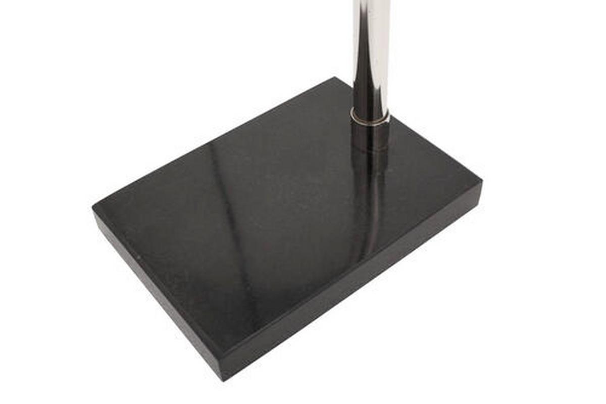 Stehleuchte 9elsy-Siv - Silberfarben/Schwarz, Design, Kunststoff/Stein (12/54/46cm) - Kayoom