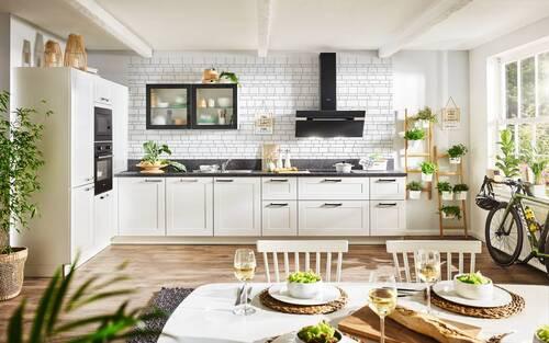 Einbauküche Venta in Weiß - Weiß, MODERN, Holzwerkstoff - Nolte Küchen