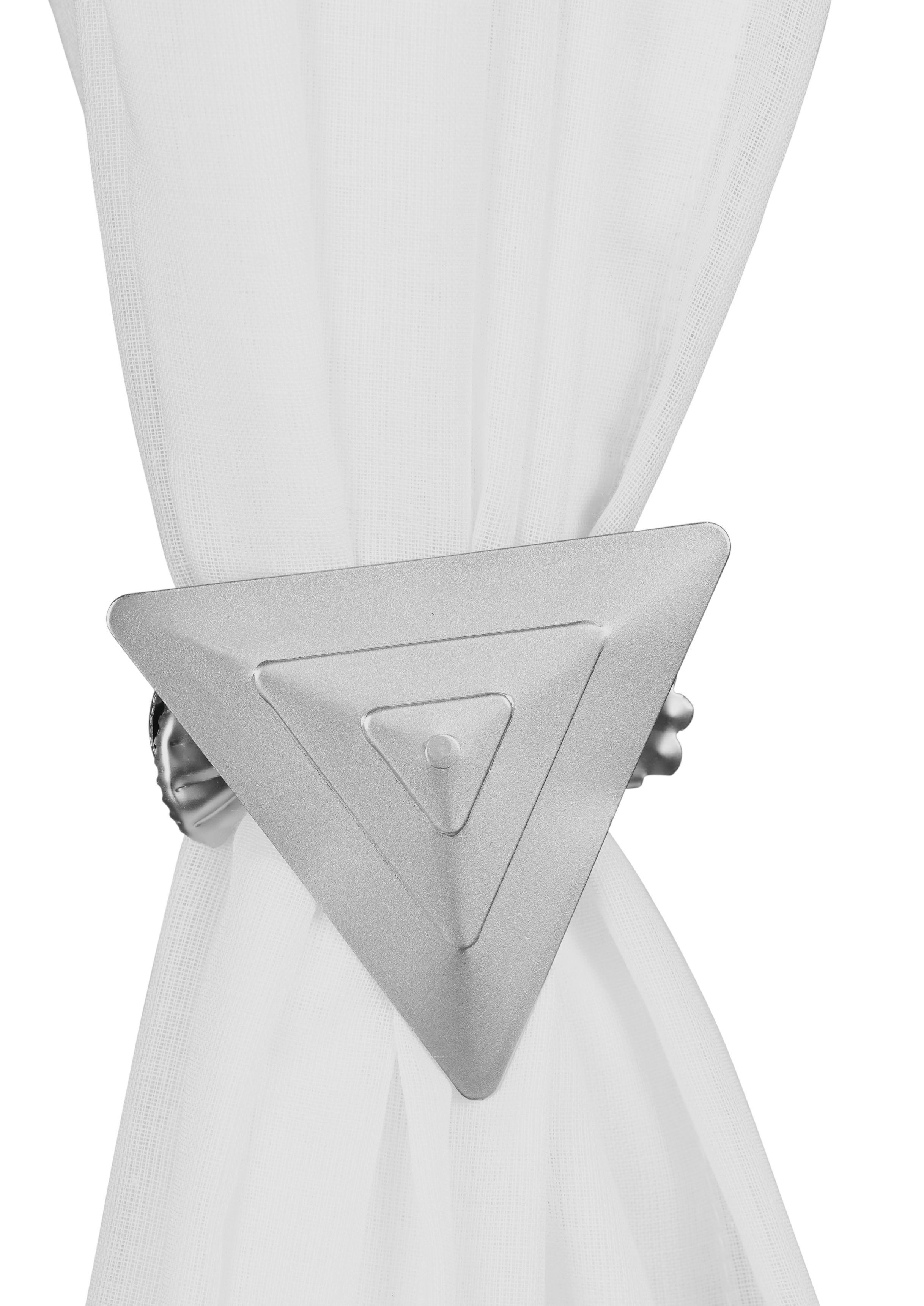 Dekospange Trio Nickel matt - Silberfarben, Modern, Metall (10/15/4cm) - Modern Living