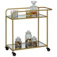 Servierwagen aus Metall in Goldfarben - Goldfarben, Trend, Glas/Kunststoff (70/70/35cm) - Modern Living Servierwagen aus Metall in Goldfarben - Goldfarben, Trend, Glas/Kunststoff (70/70/35cm) - Modern Living