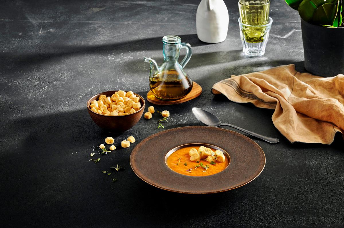 TELLERSET POWERFUL - Schwarz/Braun, Trend, Keramik (25cm) - Mäser