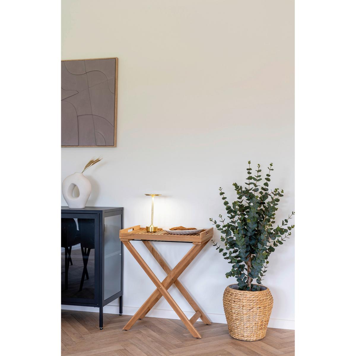 Klapptisch Ronda Teak - Braun, MODERN, Holz (40/60/70cm) - Gardenson