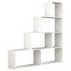 Regal Dubila L, Bela - bela, Basics, leseni material (155/163/29cm) - MID.YOU