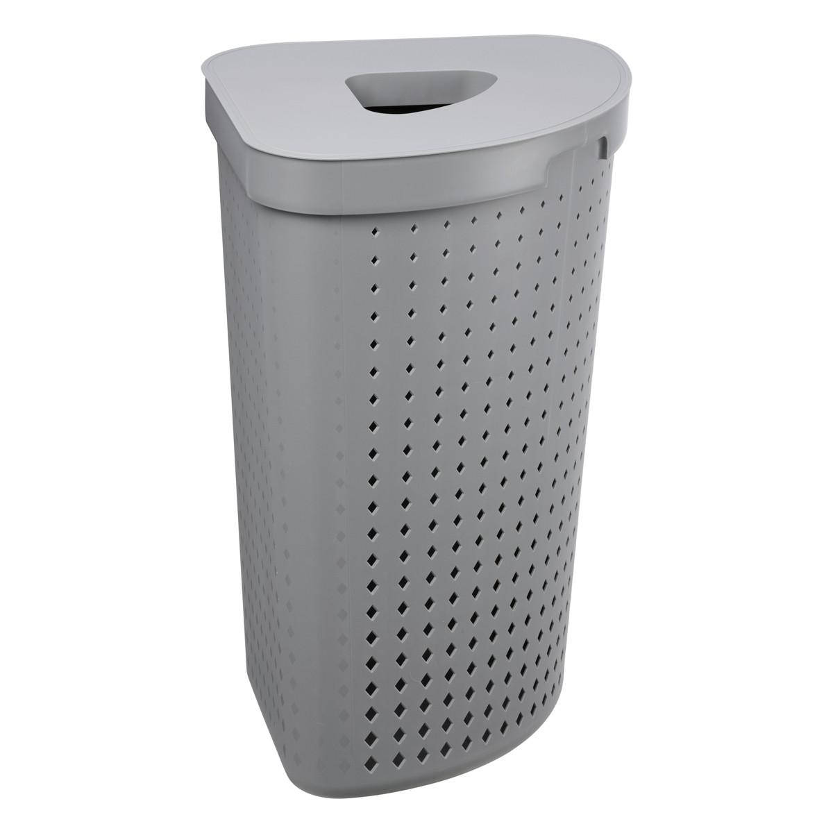 Wäschetonne Seoul in Grau ca. 62l - Grau, MODERN, Kunststoff (40/50/64cm) - Premium Living