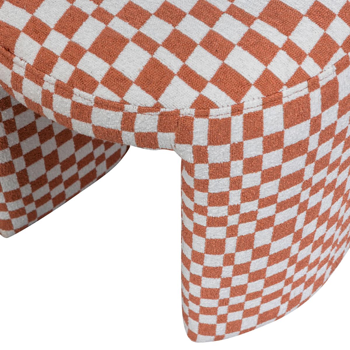 Hocker Charlie Orange/Weiß - Orange/Weiß, Design, Textil (45/47/45cm) - Livetastic