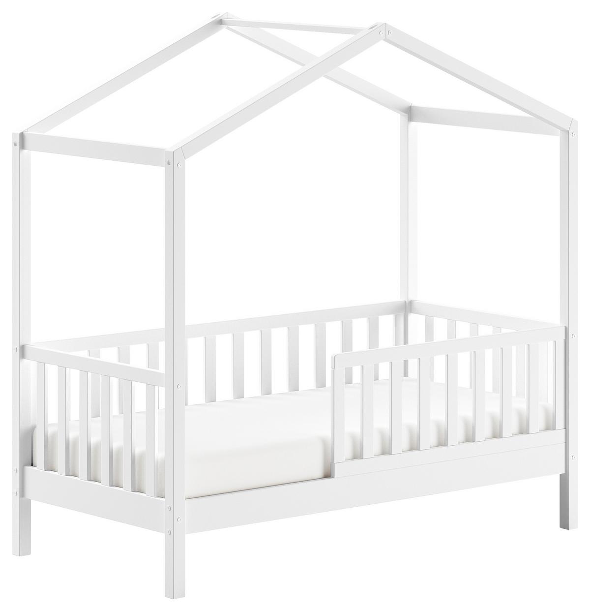 Hausbett Junior ca. 70x140 cm Weiß - Weiß, MODERN, Holz (70/140cm) - MID.YOU