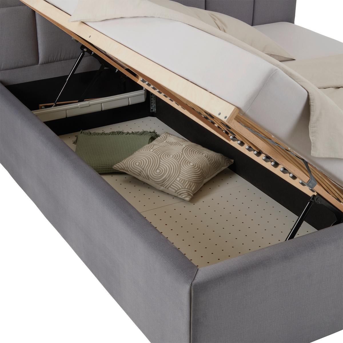 Tapecirani Krevet Bogner 180 - siva/boje kroma, Konvencionalno, tekstil (180/200cm) - Premium Living