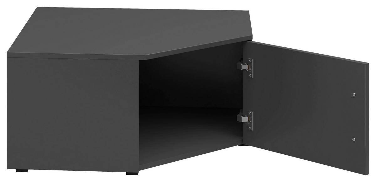 Aufsatzschrank Multistauraum Graphitfarben - Graphitfarben/Schwarz, Modern, Holzwerkstoff/Kunststoff (71,5/35/71,5cm) - Premium Living