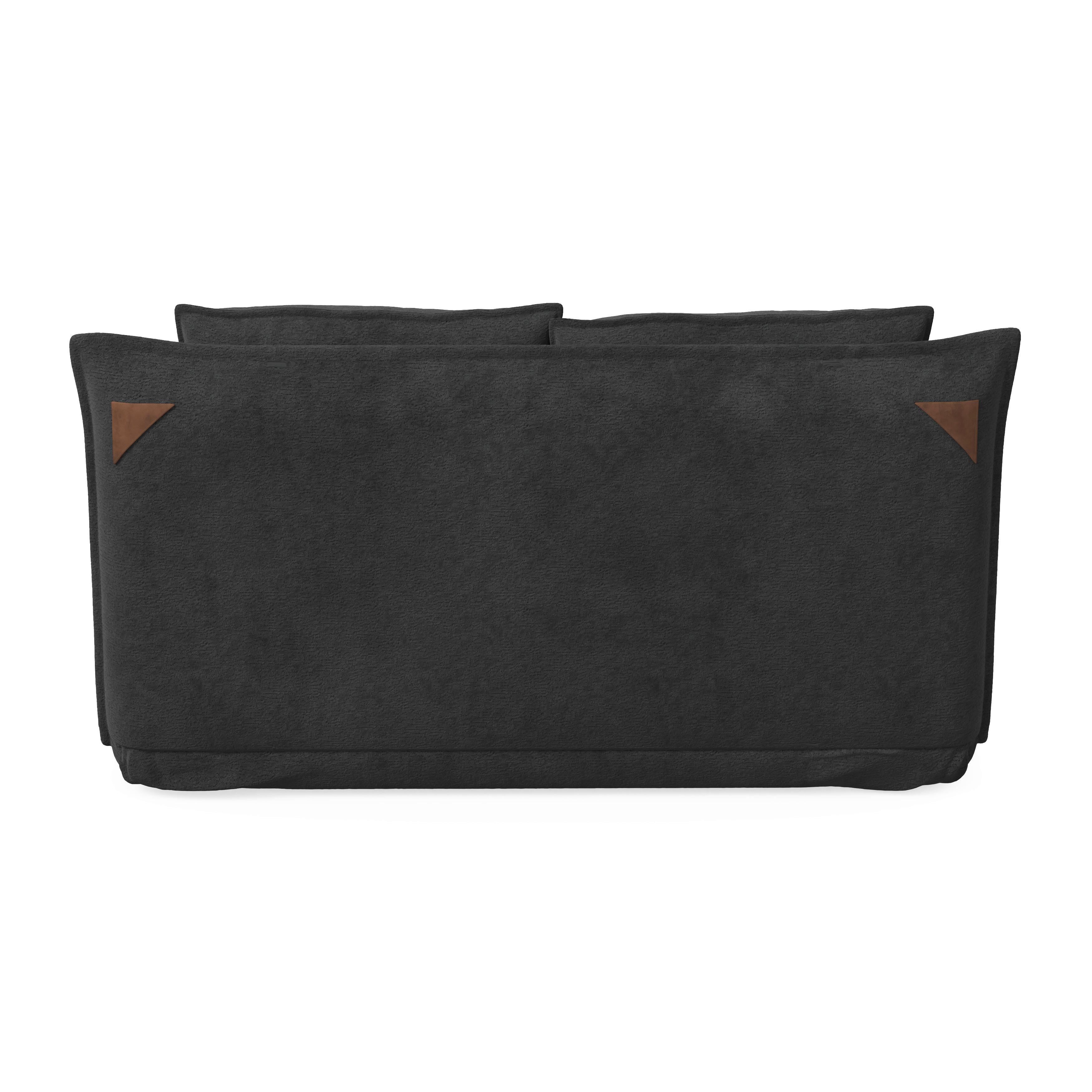 BÄDDSOFFA MACY - mörkgrå, Modern, metall/textil (141/68/87cm) - Bessagi Home