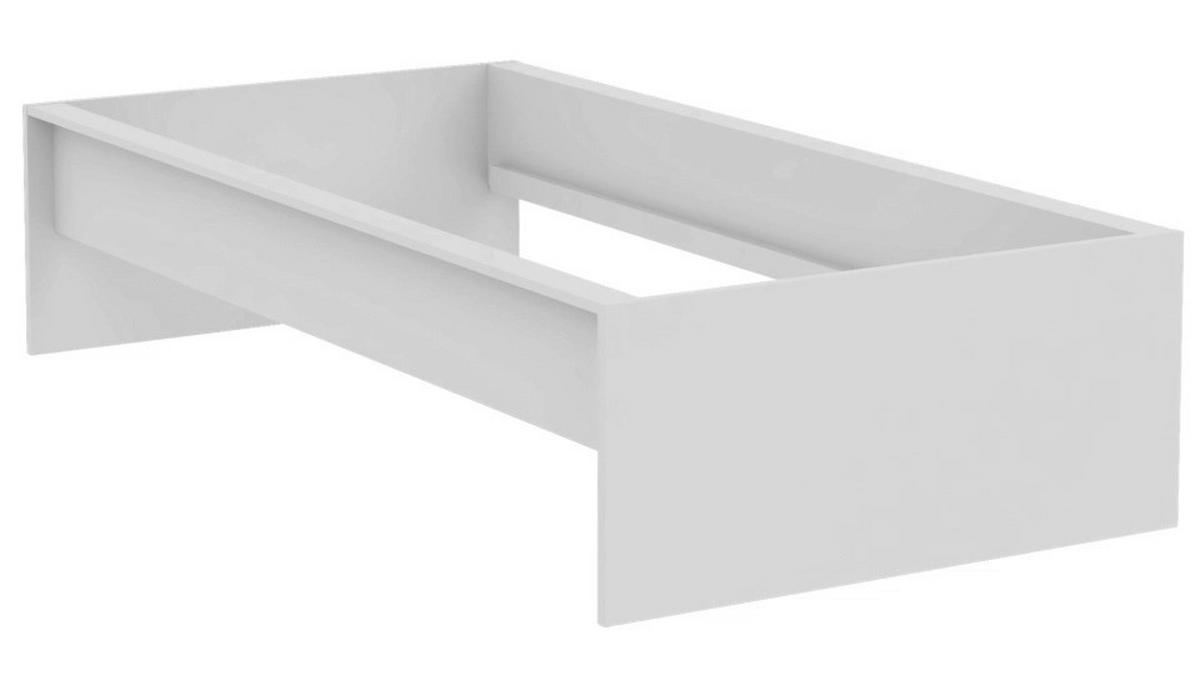 Bettrahmen Unit 90 in Weiss - Weiss, Konventionell, Holzwerkstoff (90/200cm) - Based