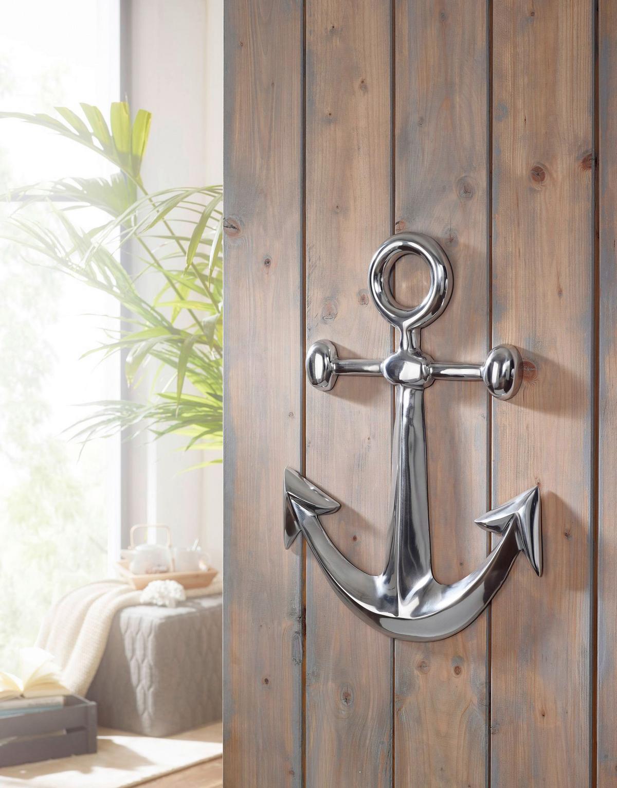 Wanddeko Wohnling Silberfarben - Silberfarben, MODERN, Metall (40/62,5/3,5cm) - MID.YOU