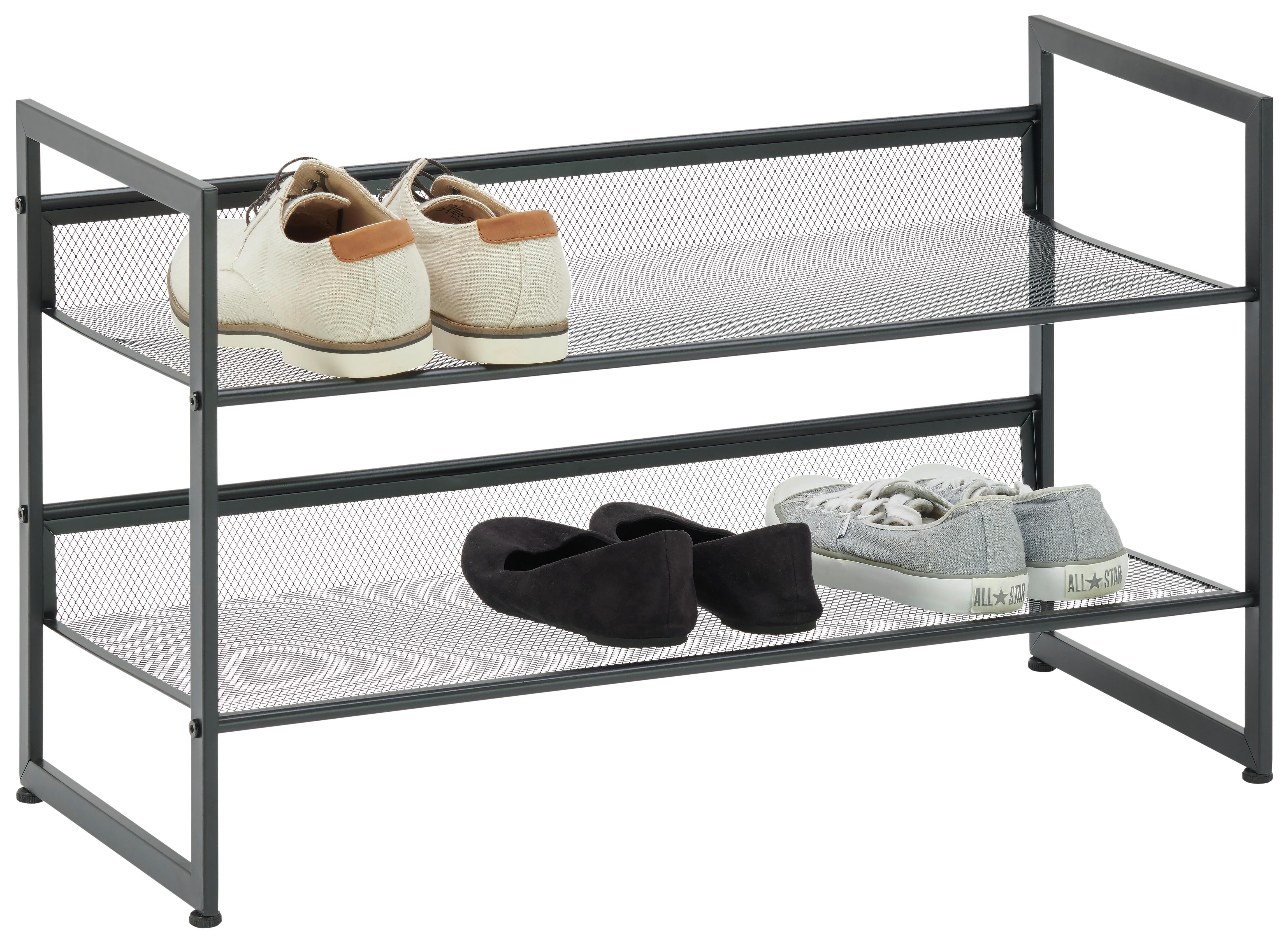 REGAŁ NA BUTY MENOLA - czarny, Basics, metal (72/40/30cm) - Xora