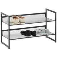 REGAŁ NA BUTY MENOLA - czarny, Basics, metal (72/40/30cm) - Xora