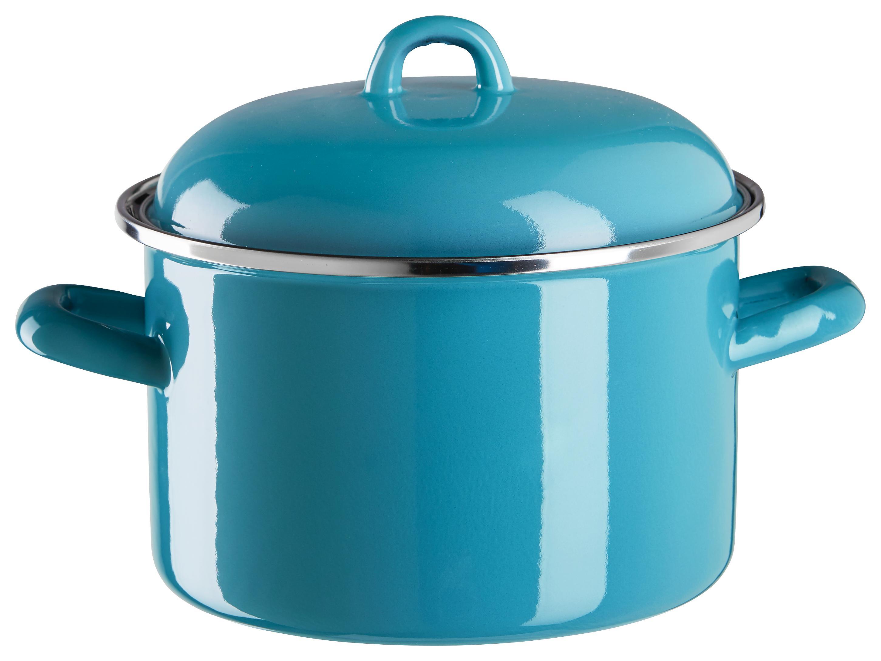 Fleischtopf Lorena Schwarz/Petrol - Petrol/Schwarz, KONVENTIONELL, Metall (16cm)