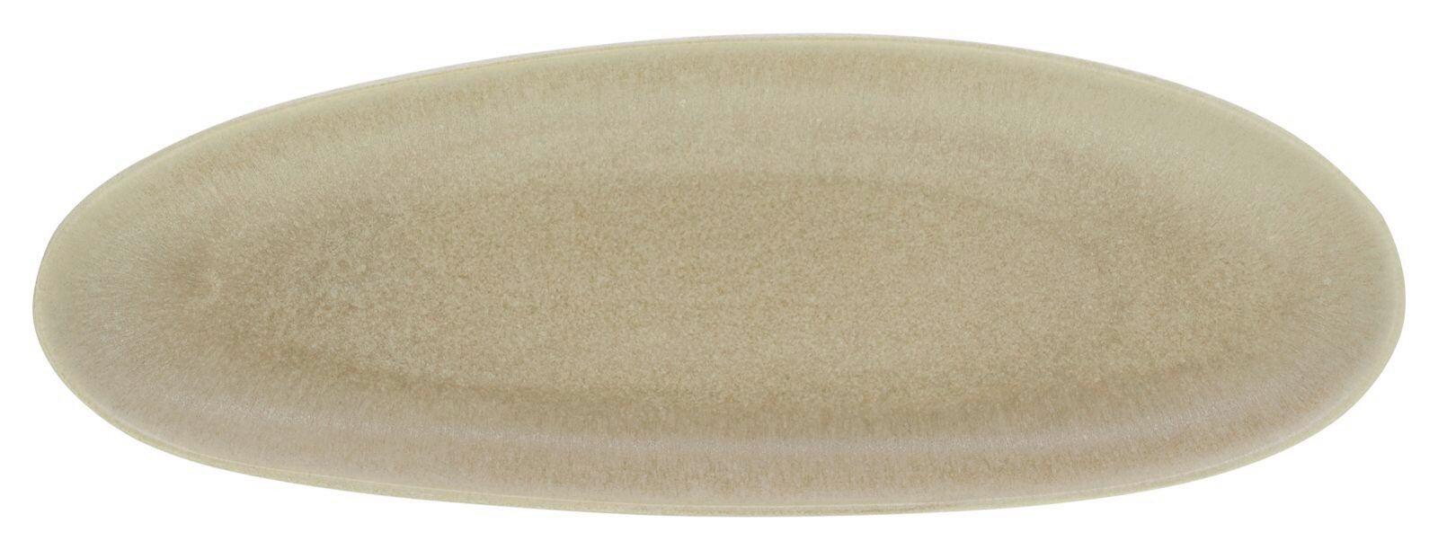 Servierplatte Gourmet In Beige Aus Keramik - Beige, Modern, Keramik (35,5/15/3,5cm) - Premium Living