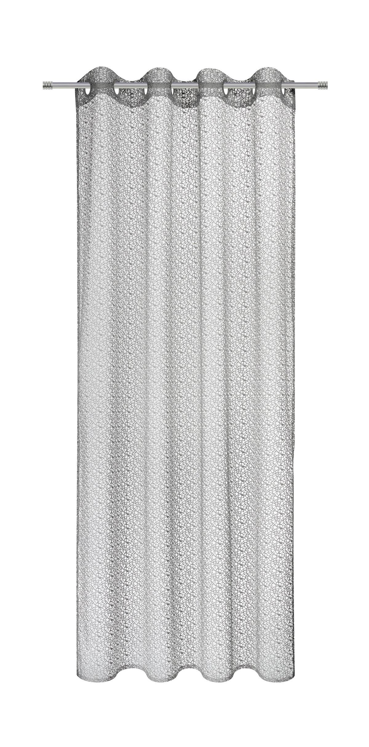 Zavesa Z Obročki Astrid - srebrne barve, Moderno (140/245cm) - Modern Living