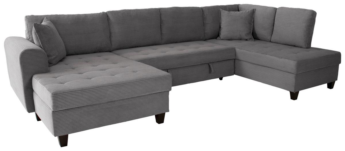 Kutna Garnitura Moritz - siva, Trend, tekstil (155/324/178cm) - Modern Living