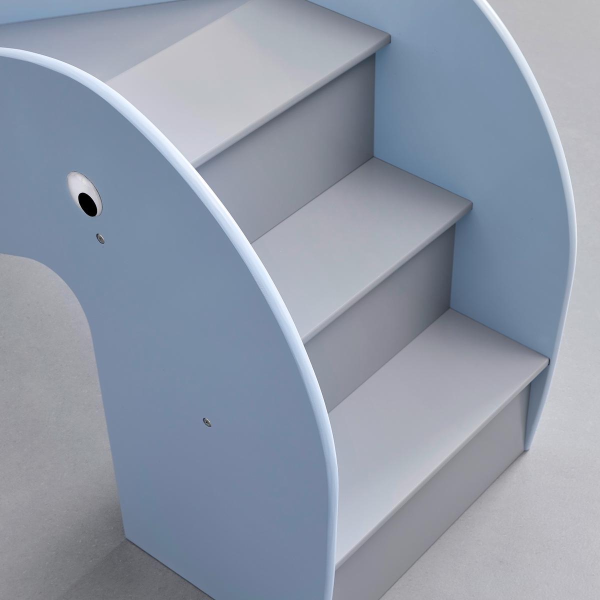 Kinderrutsche Elephant Blau MDF - Blau/Grau, MODERN (155/68/45cm) - Bessagi Kids