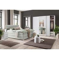 Boxspringbett London -Exklusiv- - Chromfarben/Grau, Modern, Holz/Holzwerkstoff (180/200cm) - Premium Living