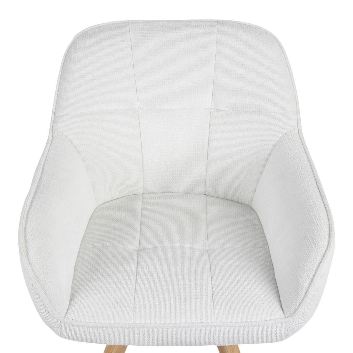 Karosszék Cosima - natúr színű/fehér, Design, textil/fa (59/84/61cm) - Mömax