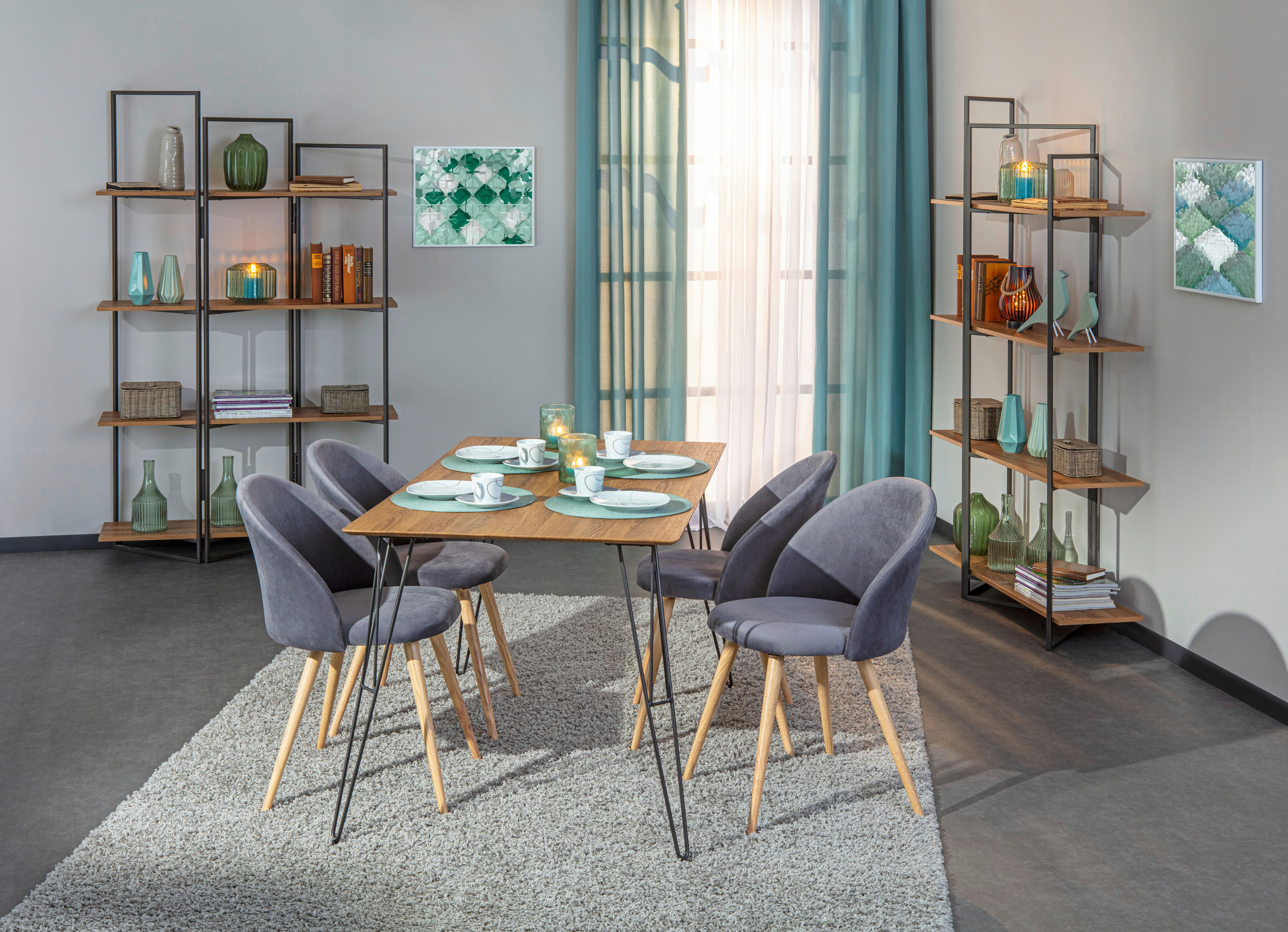 Jedilna Miza Tacona, Barva Hrasta Artisan, 140x80 - antracit/hrast artisan, Konvencionalno, kovina/leseni material (140/80/75cm) - Modern Living